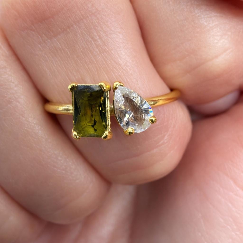 Toi et Moi Cremation Ashes and Fur/Hair Keepsake Ring