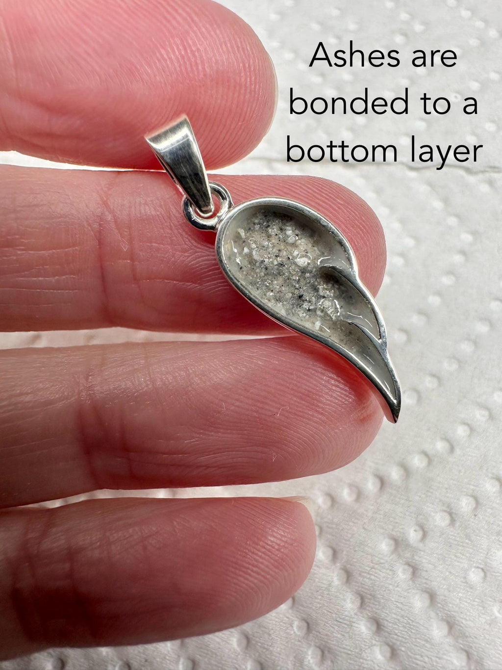 Opal Wing Cremation Necklace, Angel Wing Ashes Keepsake Necklace