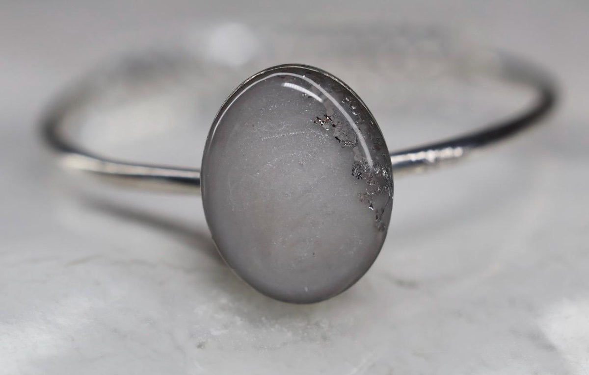Breastmilk Pearlescent Ring, Gold or Silver Flake Mother’s Milk Ring