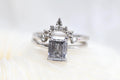 Cremation Crown Ring, Ashes Marquise Cubic Zirconia Stacking Ring