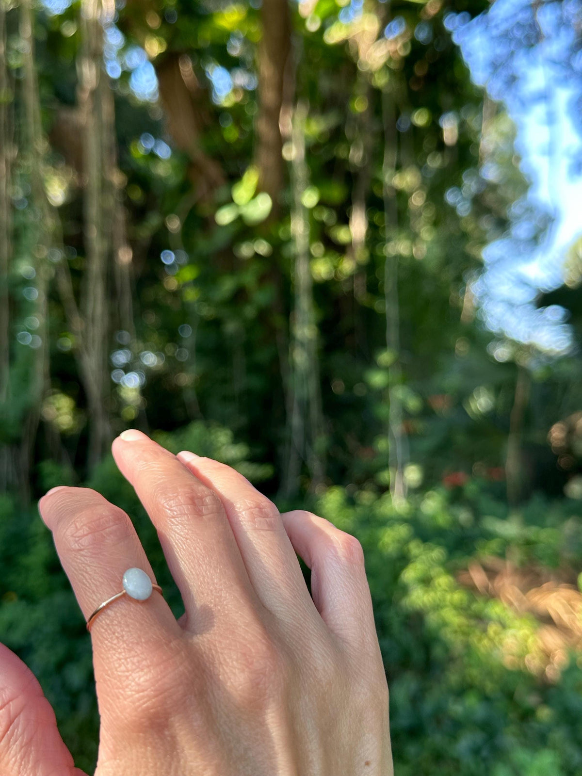 Breastmilk Eternity Opal Ring