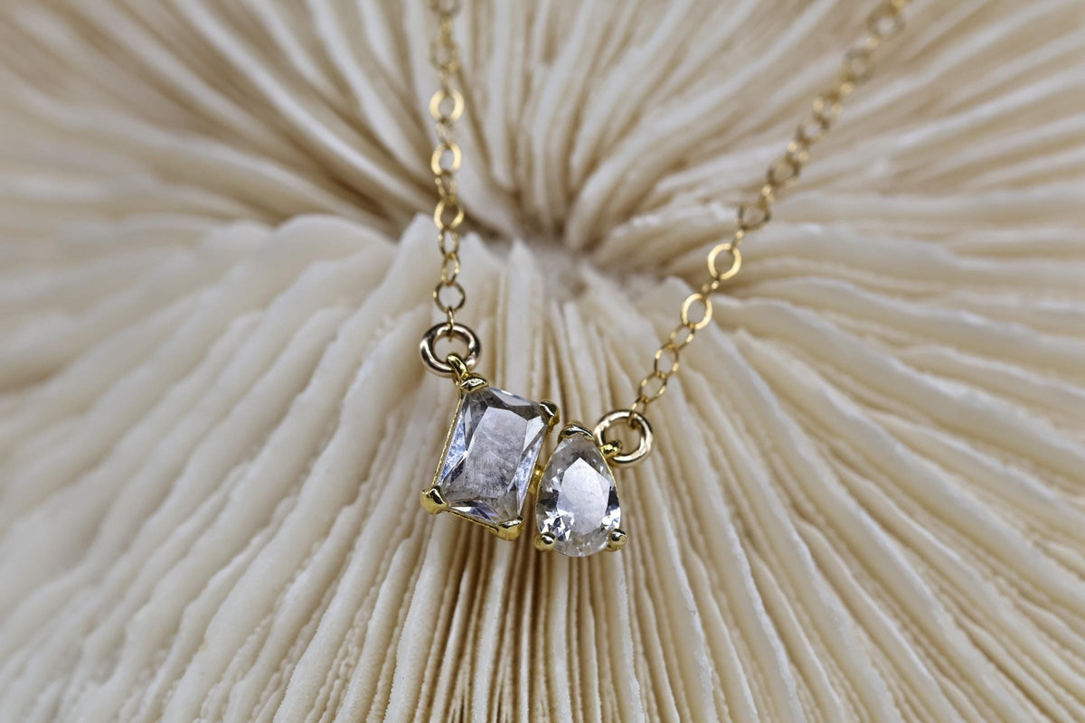 Emerald & Pear Cut Cremation Necklace for Ashes – Birthstone Memorial Jewelry