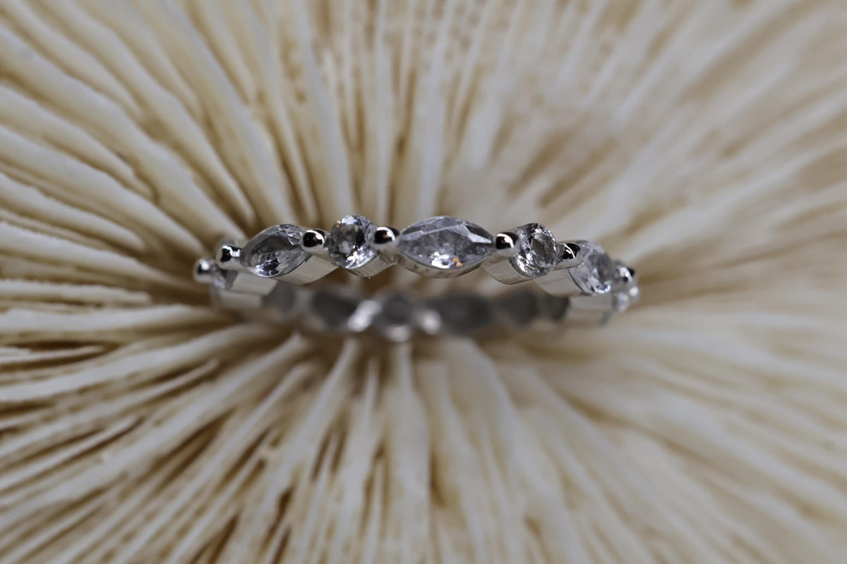 Cremation Eternity CZ Diamond Band for Ashes