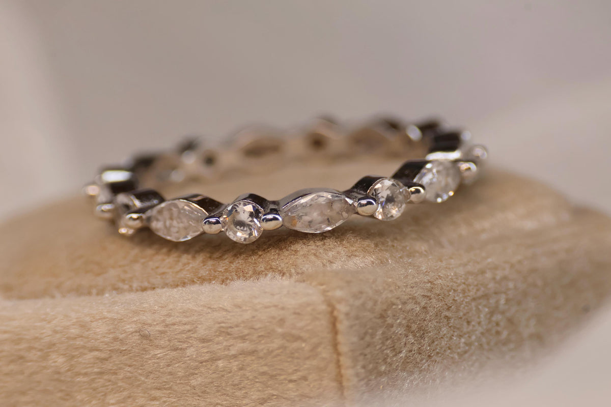 Cremation Eternity CZ Diamond Band for Ashes