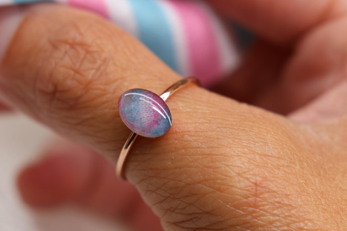 Fabric Keepsake Ring, Baby Blanket or Hat Ring