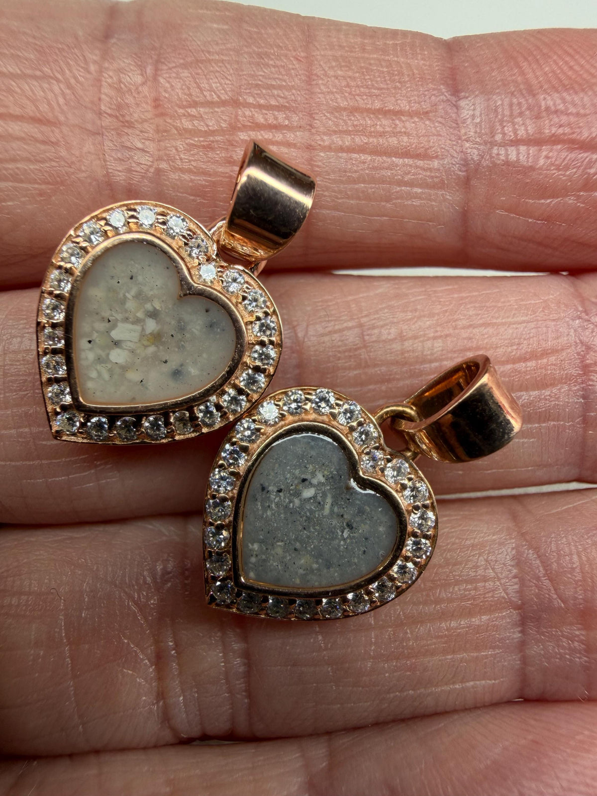 Heart Cremation Necklace, Pave Heart Ashes Jewelry
