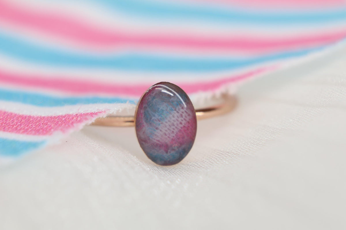 Fabric Keepsake Ring, Baby Blanket or Hat Ring