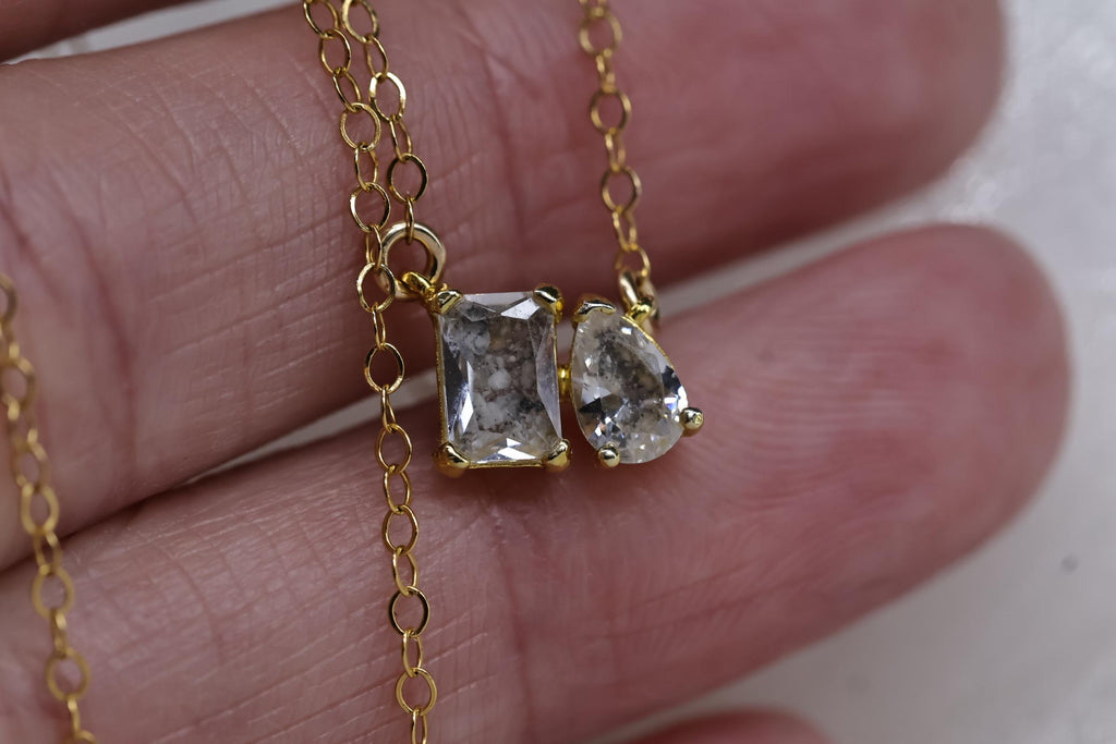 Emerald & Pear Cut Cremation Necklace for Ashes – Birthstone Memorial Jewelry