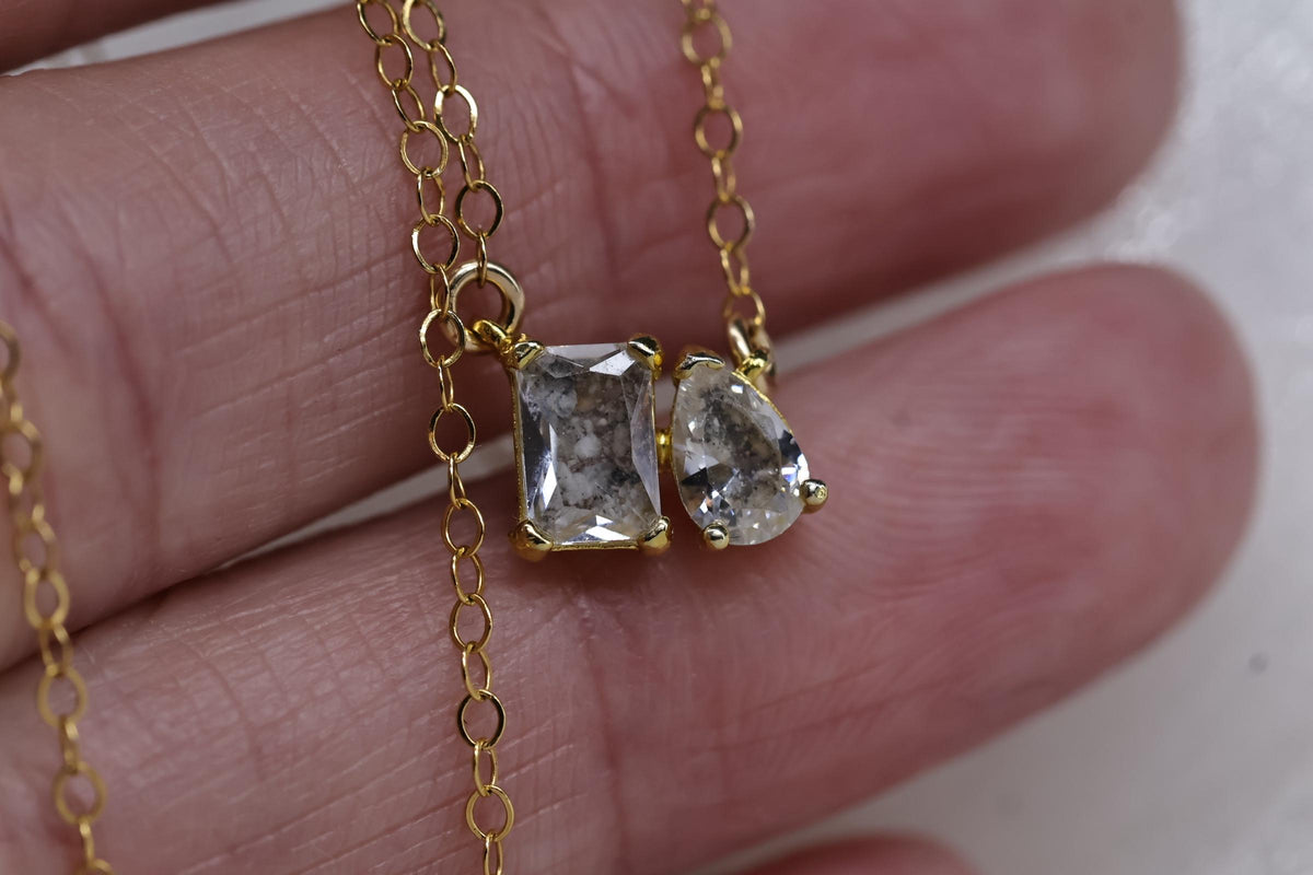 Emerald & Pear Cut Cremation Necklace for Ashes – Birthstone Memorial Jewelry