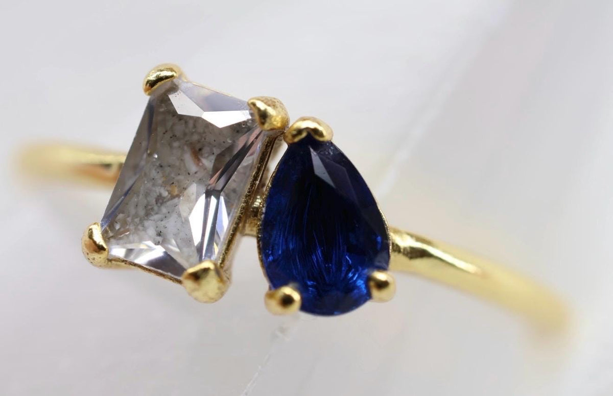 Toi et Moi Cremation Ashes and Fur/Hair Keepsake Ring