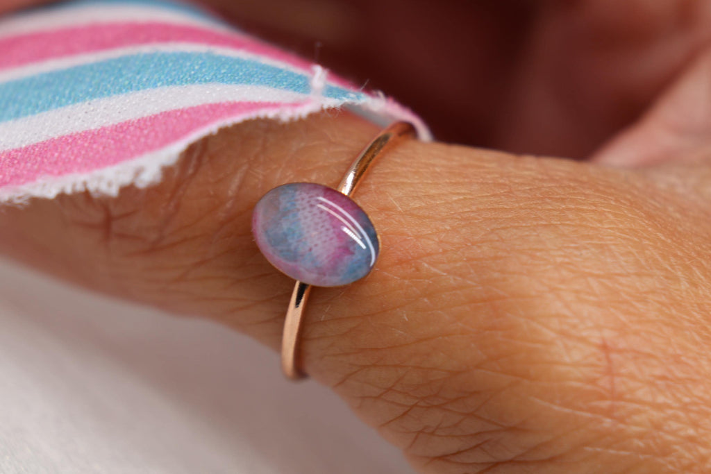 Fabric Keepsake Ring, Baby Blanket or Hat Ring