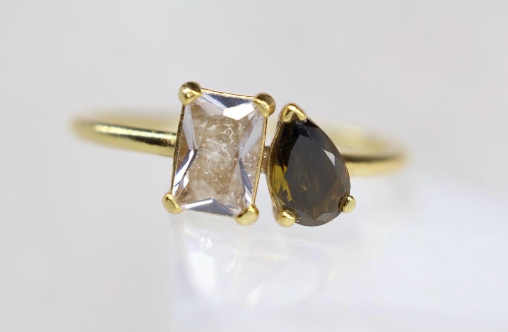 Toi et Moi Cremation Ashes and Fur/Hair Keepsake Ring