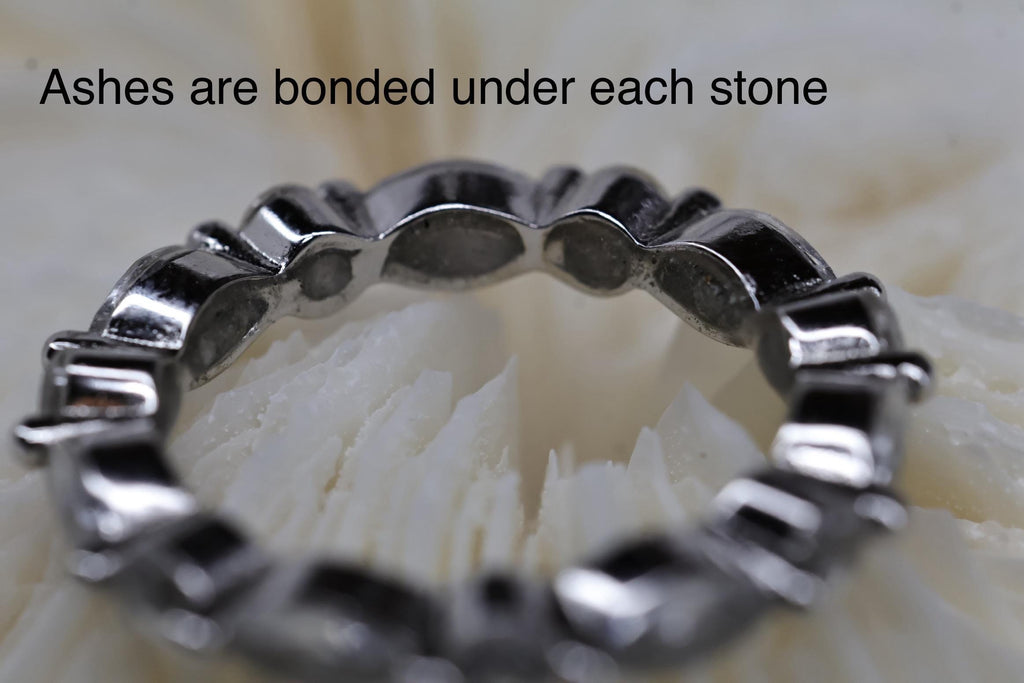 Cremation Eternity CZ Diamond Band for Ashes