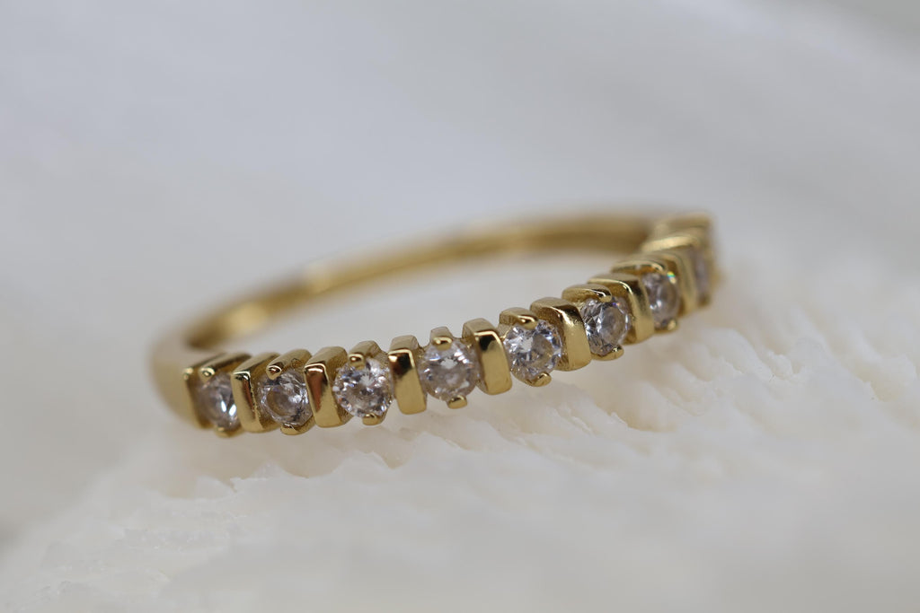 Cremation Ashes Tennis Ring, Half Eternity Band