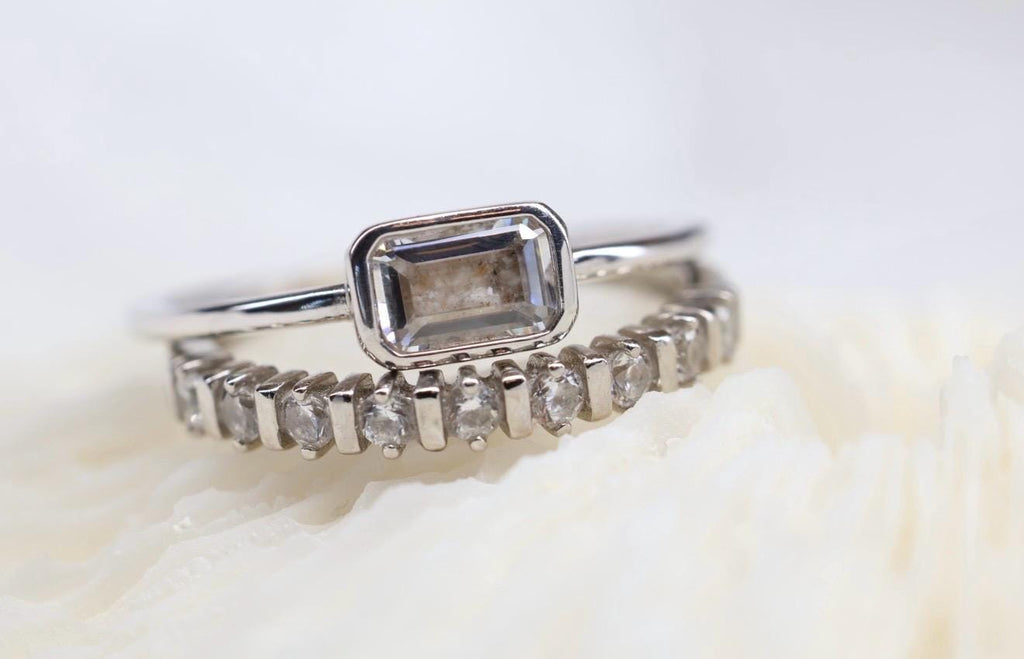 Cremation Ashes Tennis Ring, Half Eternity Band
