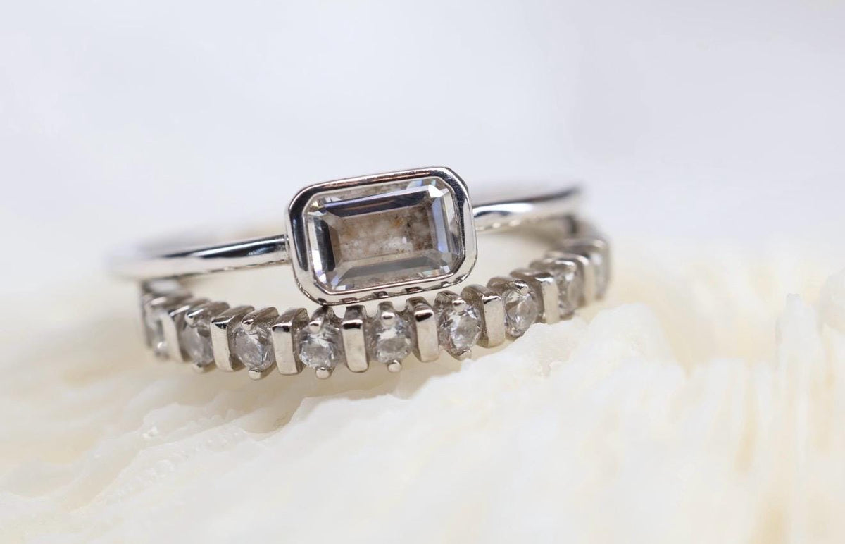 Cremation Ashes Tennis Ring, Half Eternity Band