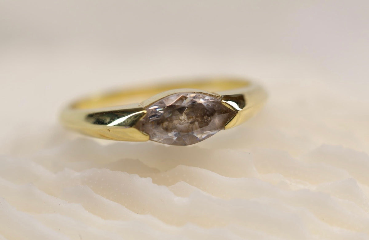 East-West Marquise Cremation Ashes Ring