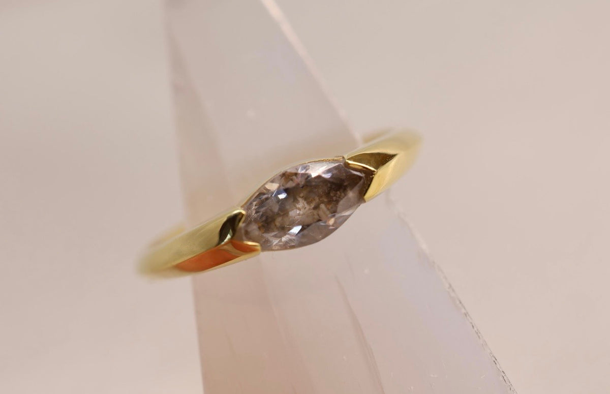East-West Marquise Cremation Ashes Ring