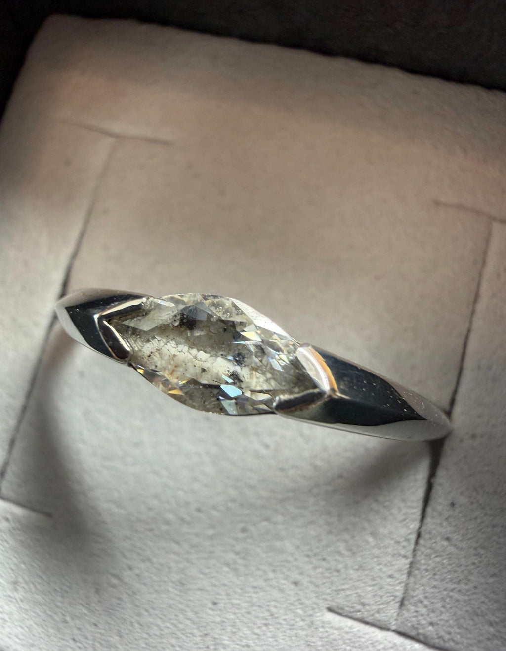 East-West Marquise Cremation Ashes Ring