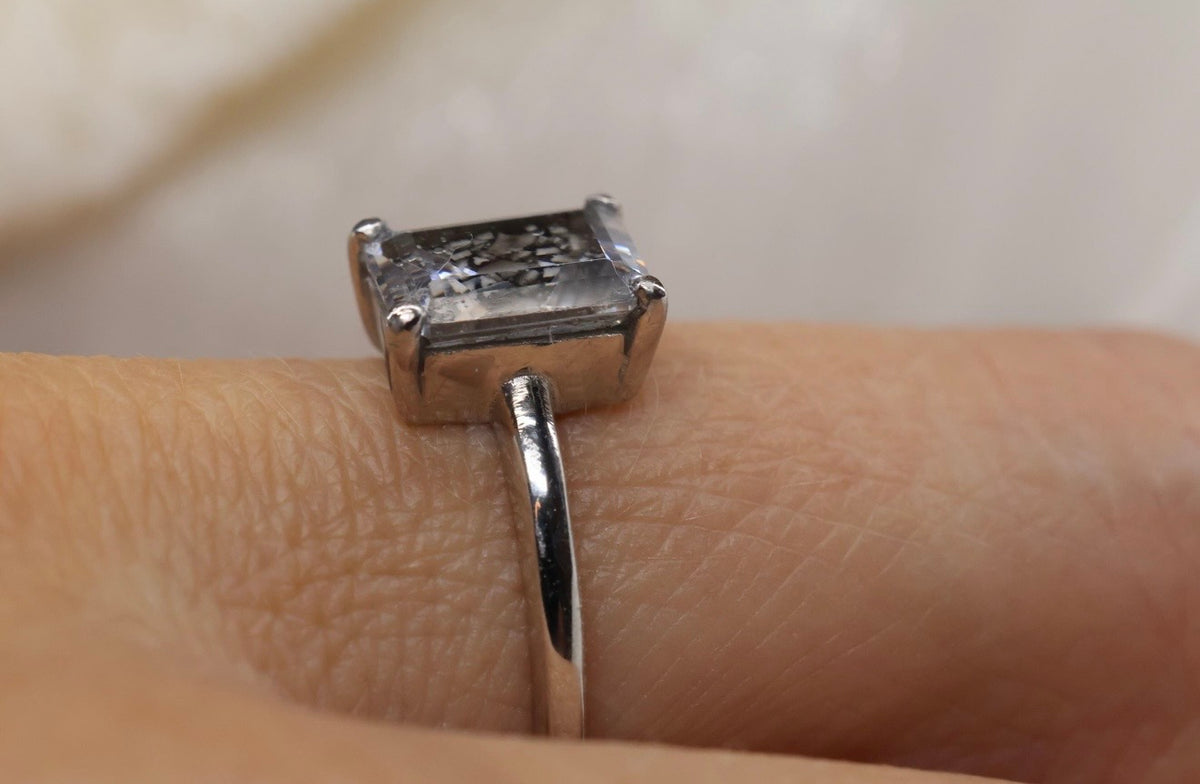 The Portrait 2 Carat Emerald Cut Cremation Ring