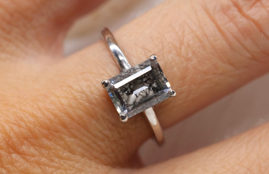 The Portrait 2 Carat Emerald Cut Cremation Ring