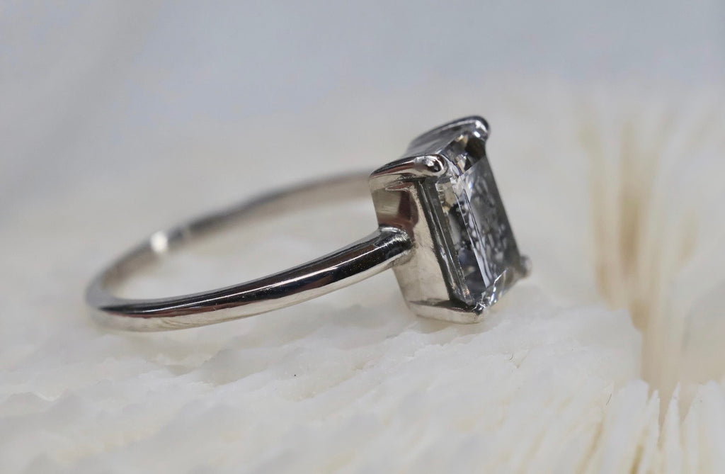 The Portrait 2 Carat Emerald Cut Cremation Ring