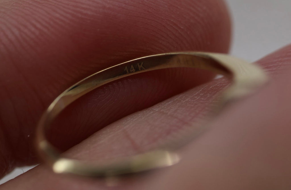 Solid Gold East West Cremation Ashes Ring, Marquise CZ Ring