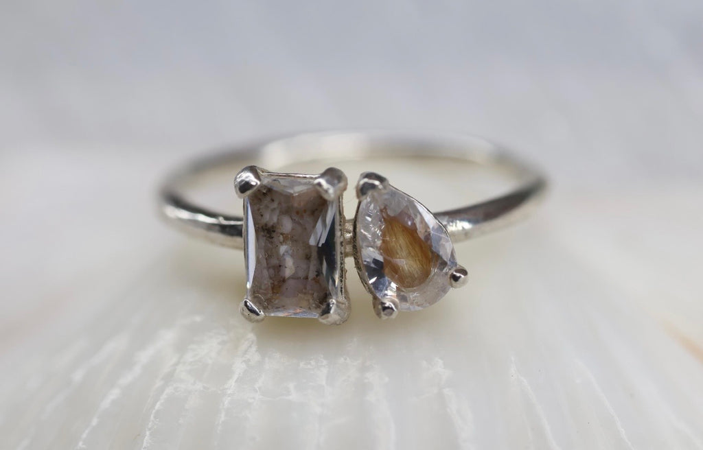 Toi et Moi Cremation Ashes and Fur/Hair Keepsake Ring