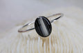 Whisker Keepsake Ring, Black Resin Stone, Pet Memorial Jewelry