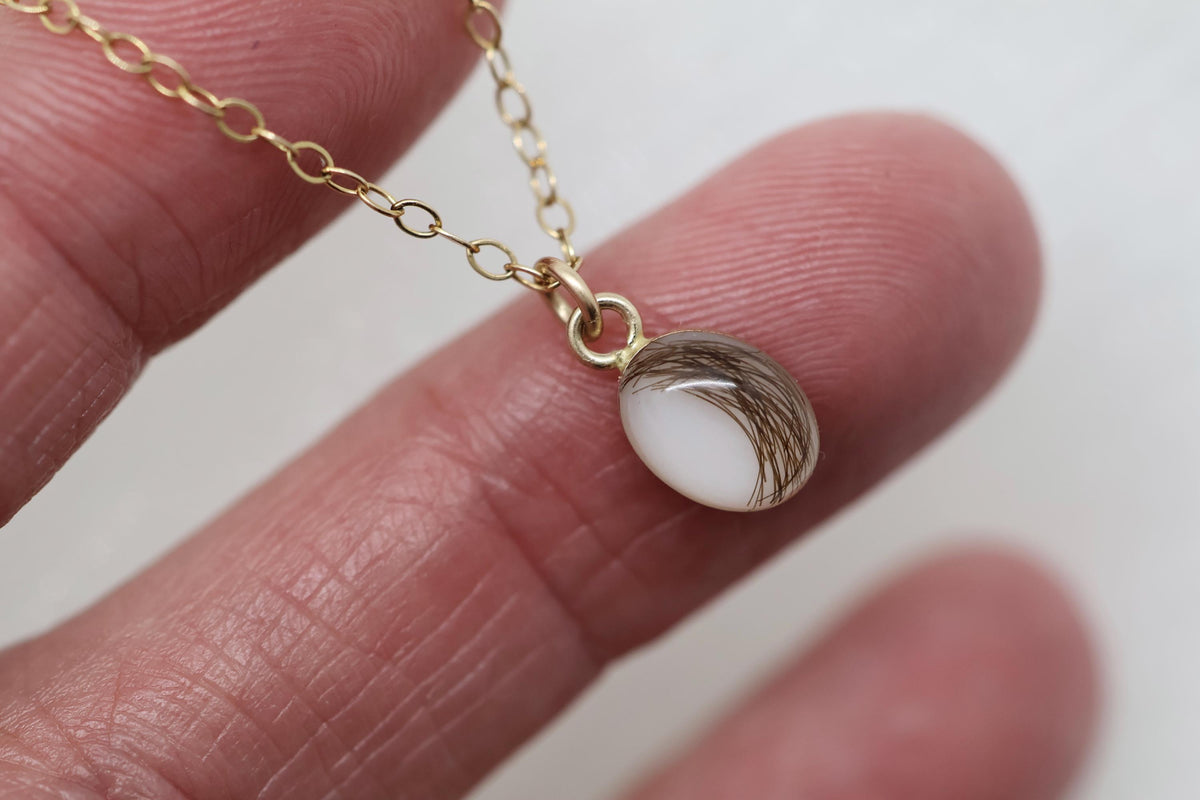 Hair Keepsake Necklace, Pet Fur Jewelry, Baby Hair Locket Jewelry