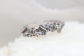 Baguette and Round Cremation Ring, Vintage Inspired Half CZ Eternity Band