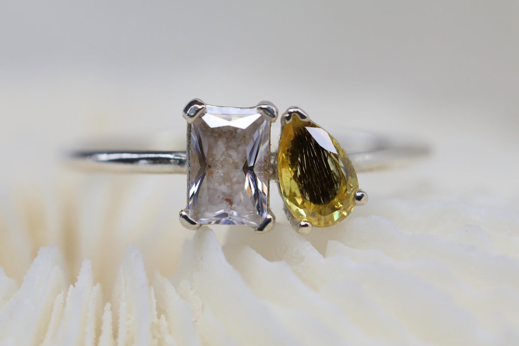 Toi et Moi Cremation Ashes and Fur/Hair Keepsake Ring