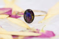 Cremation Ashes and Dried Flowers Ring, Funeral Flowers Keepsake