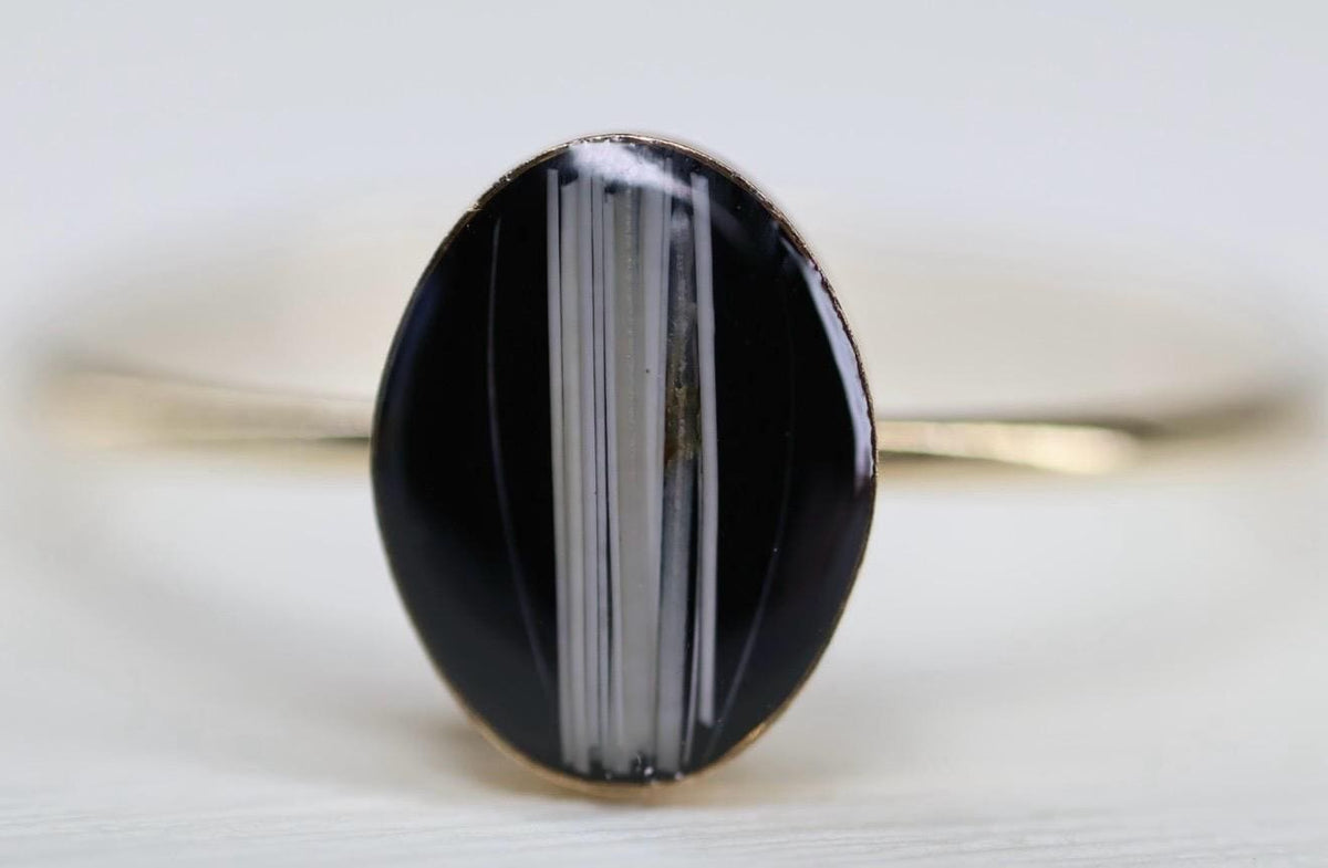 Whisker Keepsake Ring, Black Resin Stone, Pet Memorial Jewelry
