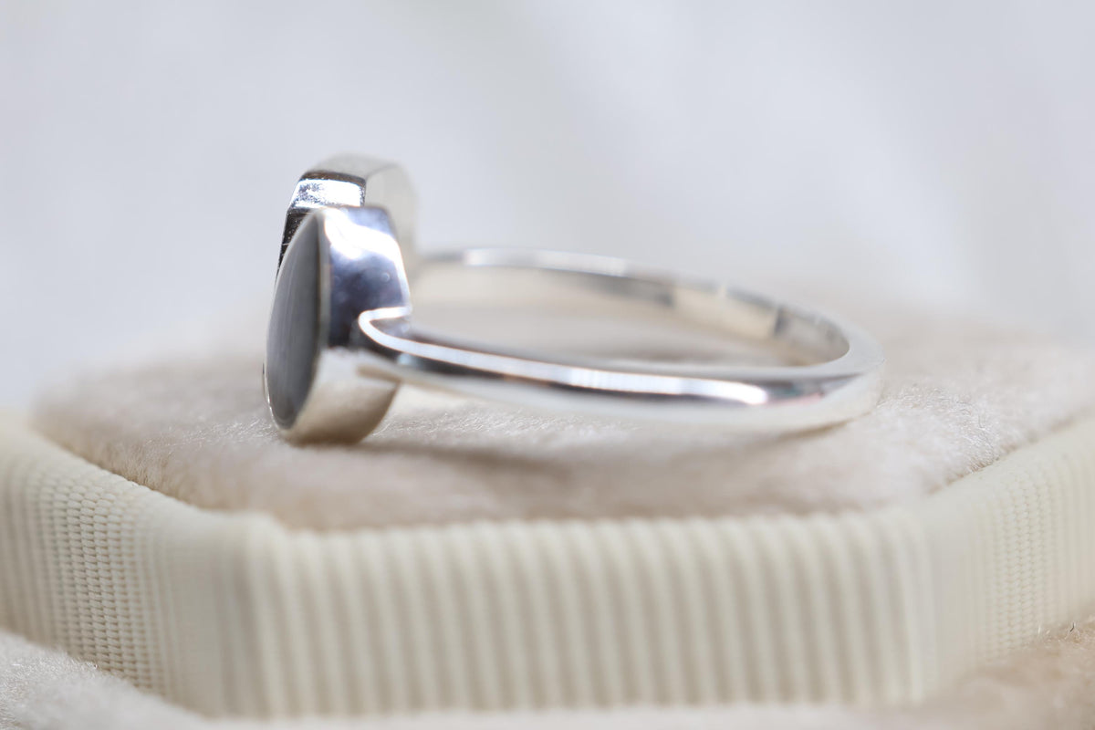 Toi et Moi Memorial Ring, Double Stone Ashes Ring