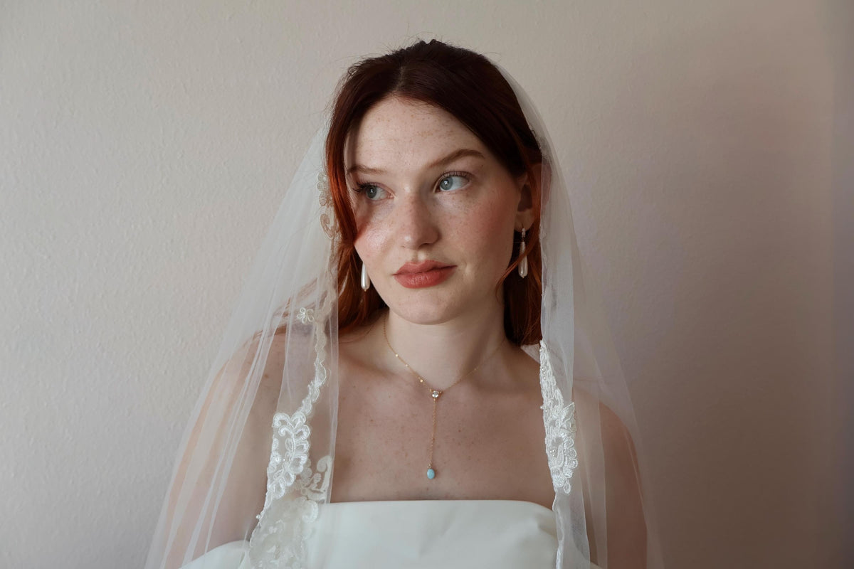 Something Blue Bridal Cremation Opal Keepsake Necklace