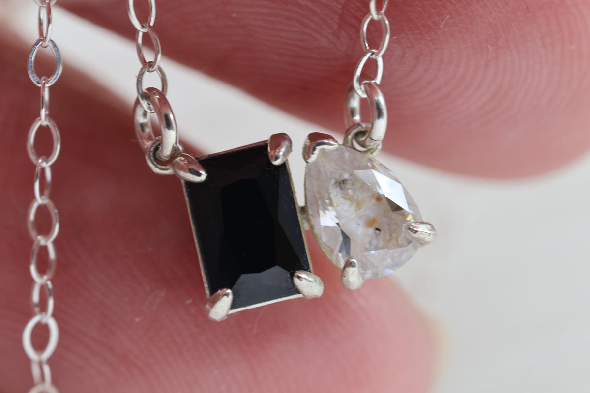 Emerald & Pear Cut Cremation Necklace for Ashes – Birthstone Memorial Jewelry