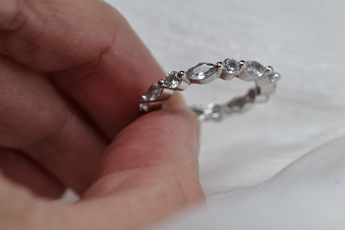 Cremation Eternity CZ Diamond Band for Ashes